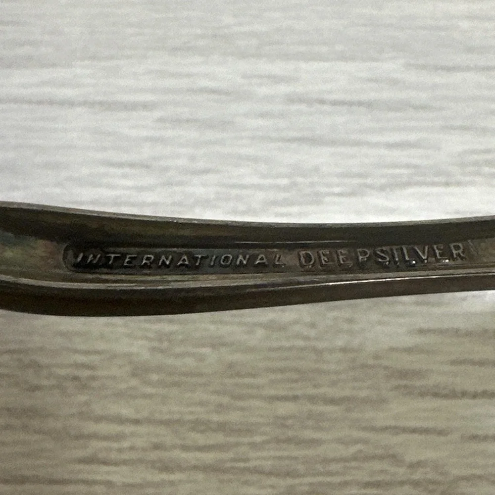 International Deep Silver Sugar Spoon 5 1/2